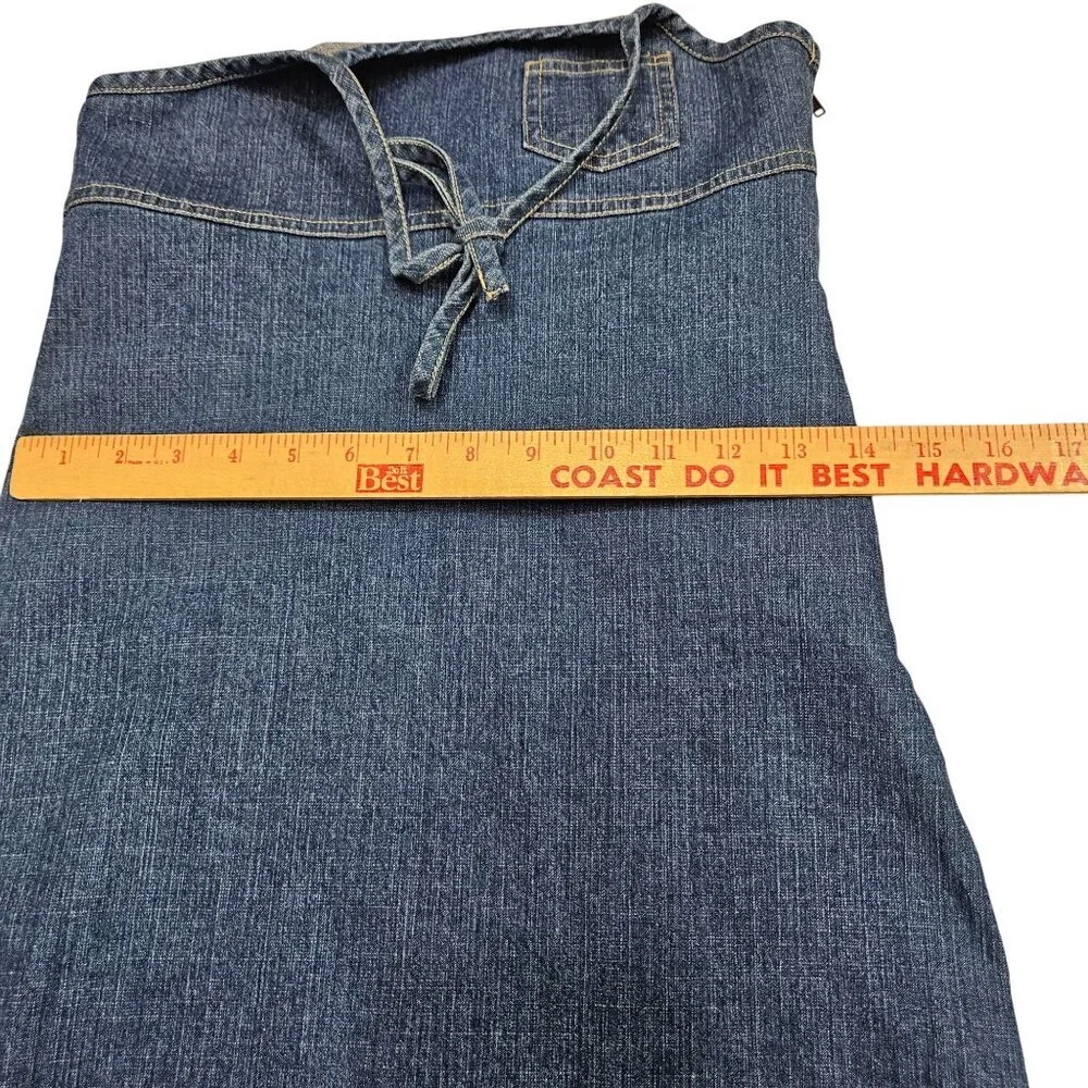 Old Navy Girls Size 12 Denim Jean Halter Dress Side Zipper 2002‎ Y2k Minimalist